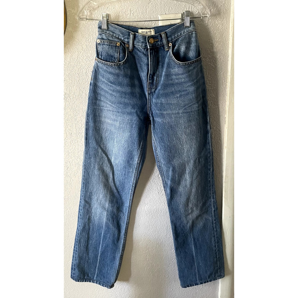 Tory Burch Mid Rise Slim Straight Jeans Blue Denim 100% Cotton Size 25 - Picture 4 of 7